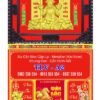 Bìa lịch gập khung nâu Thần Tài
