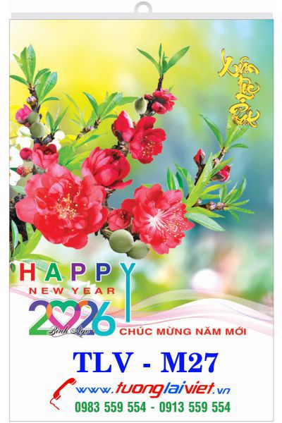 In lịch 5 tờ Lộc xuân