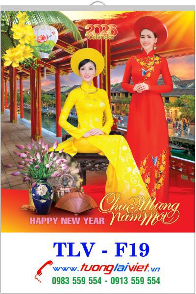 In Lịch 7 tờ Áo dài