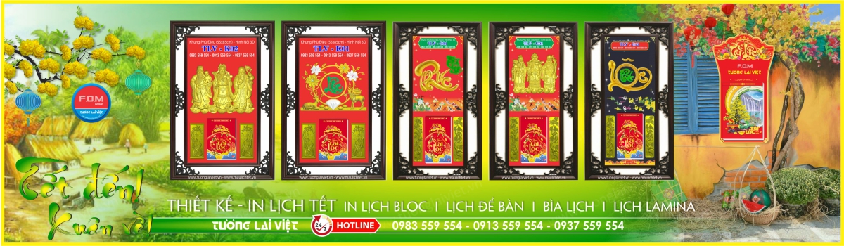 In Lịch Phù Điêu Khung Nhựa