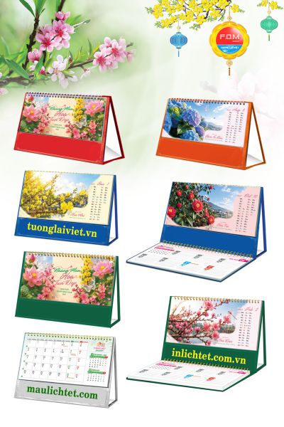 Lịch để bàn 15 tờ Những Mùa Hoa