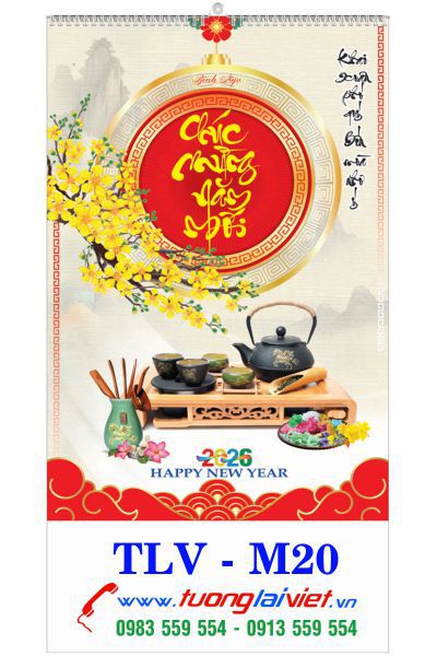 Lịch Treo Trường 7 Tờ Trà Đạo